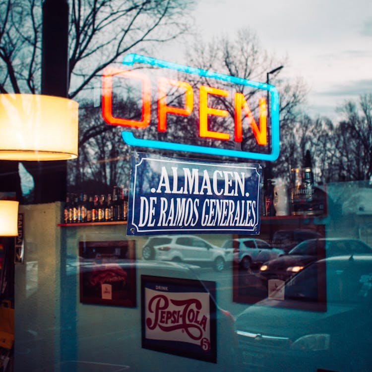 An Open Signage Of A Business