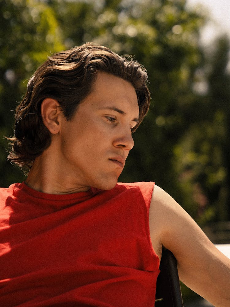 Man In Red Tank Top