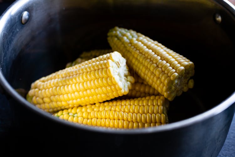 Corns In A Cooking Pot