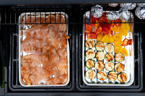 Close up of Meat and Vegetables