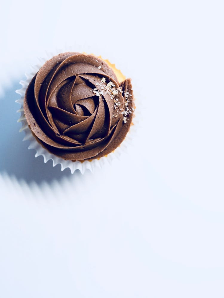 Chocolate Cupcake On White Surface