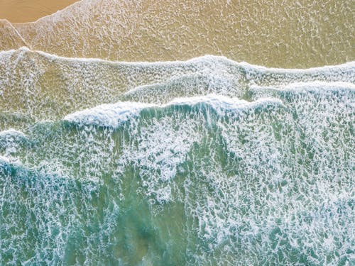 Gratis lagerfoto af bølger, droneoptagelse, dronevinkel