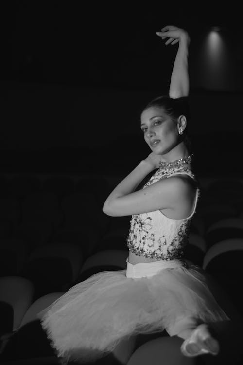 Free A Woman Wearing Ballet Dress While Posing  Stock Photo