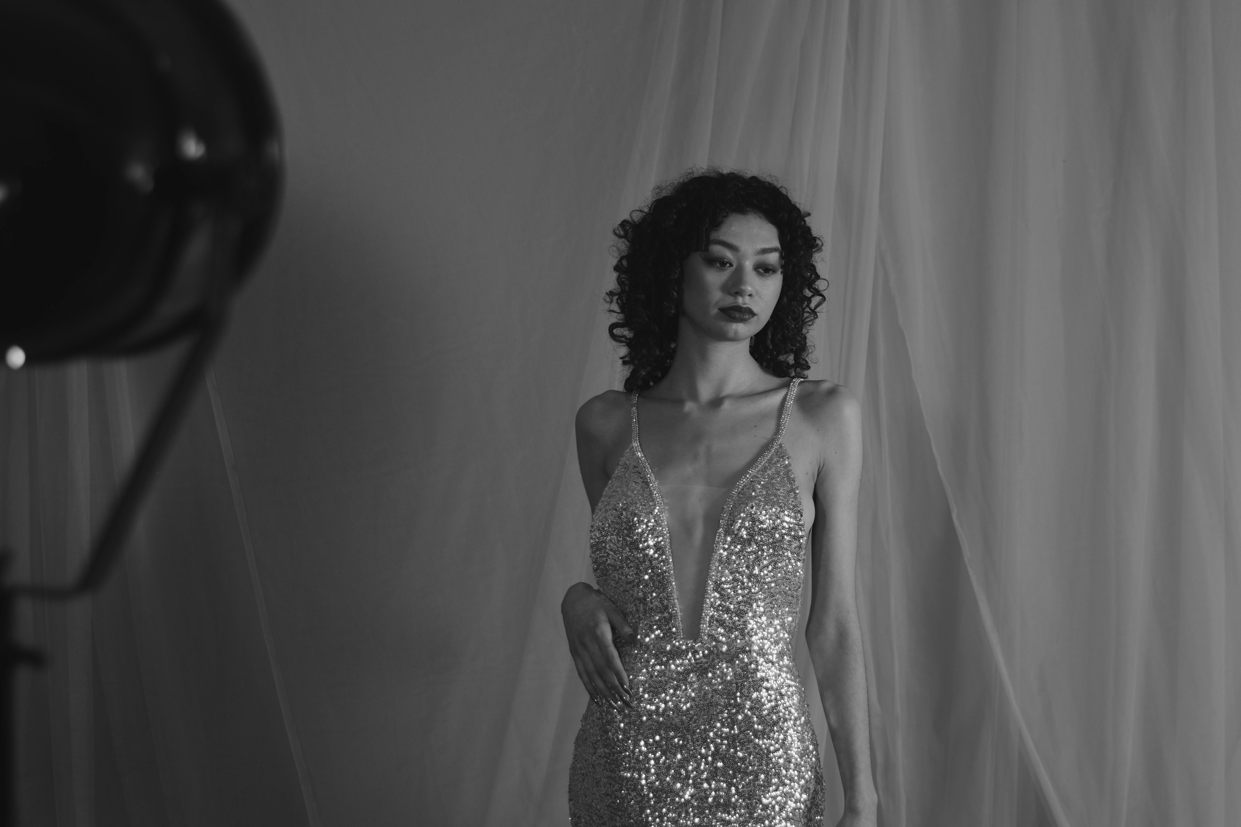 Woman Standing in Water in Wet White Dress · Free Stock Photo