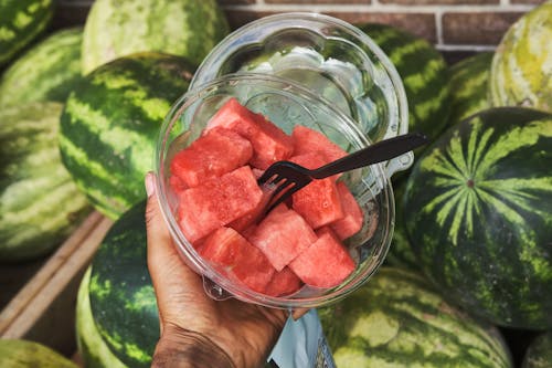 Sliced Watermelons on the Bowl