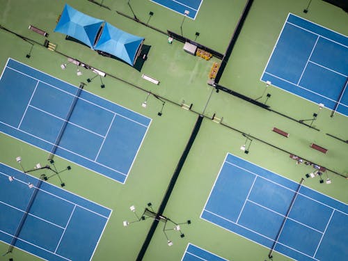 Aerial Photography of Tennis Courts