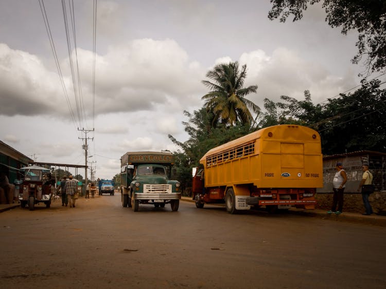 Vintage Vehicles On The Road 