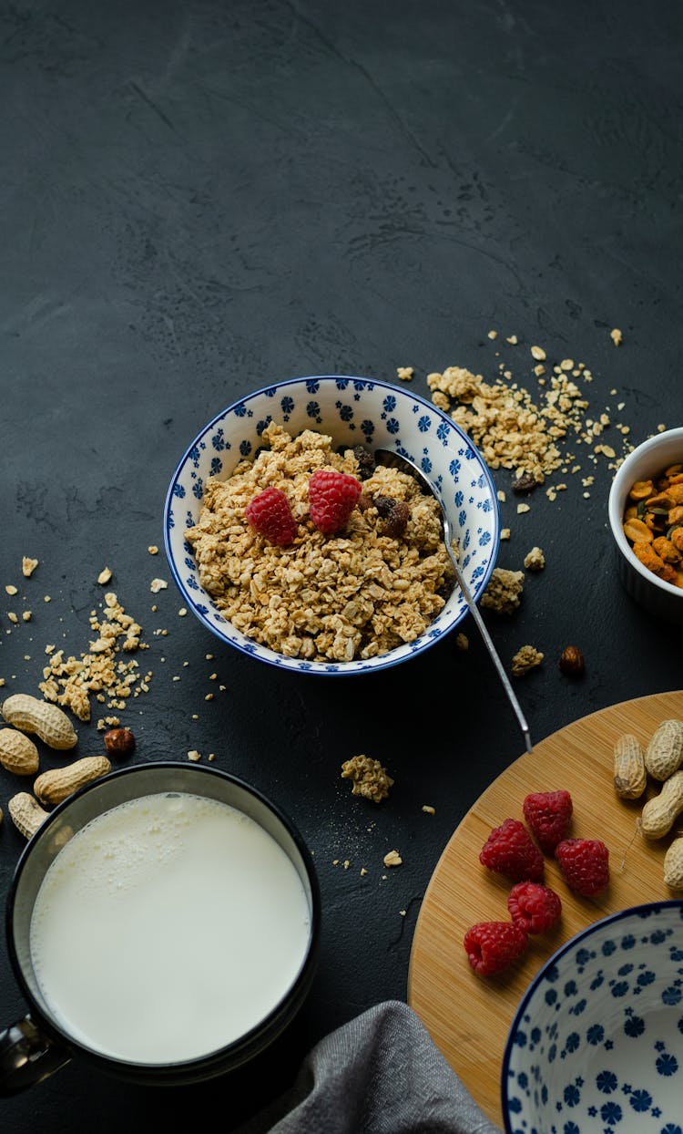 Milk, Cornflakes And Berries