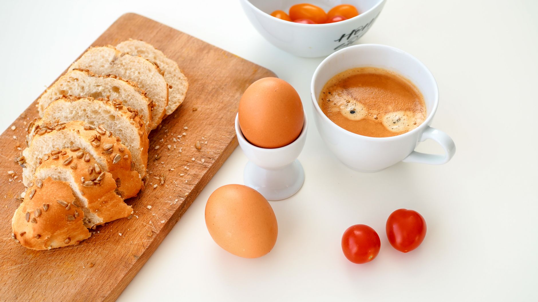 Gourmet breakfast layout