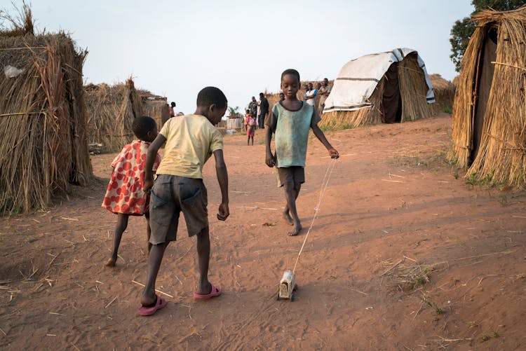 Boys Playing Football