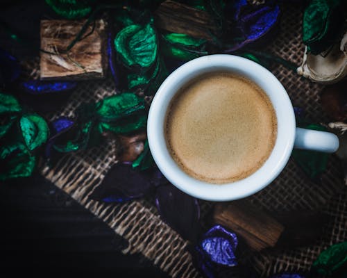 Ingyenes stockfotó cappuccino, csésze kávé, felülnézet témában Stockfotó