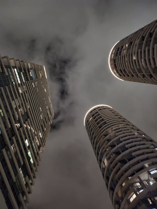 Free Skyscrapers Under Dark Clouds Stock Photo