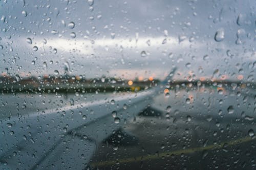 Water Droplets on Plane Window