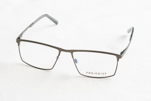 Eyeglasses on a White Surface 