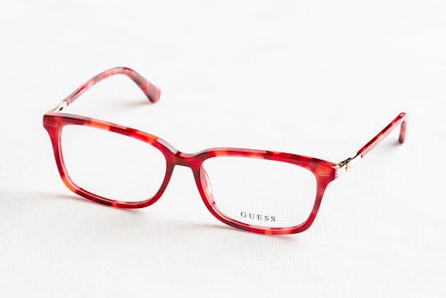 Free Red Framed Eyeglasses in Close Up Photography Stock Photo