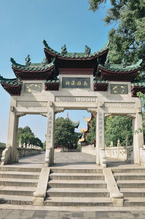 Free A Gate at the Yueyang Tower Stock Photo