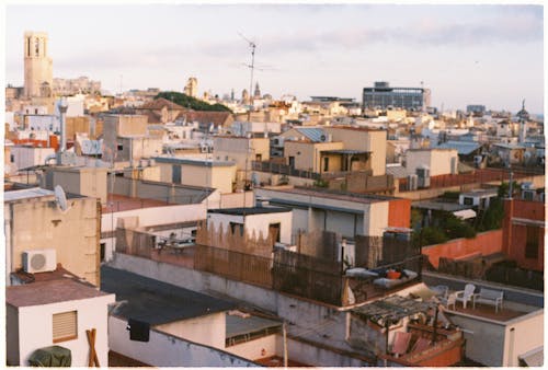 Roofs of Buildings in Town