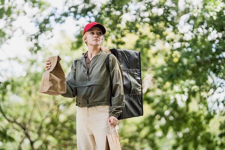 Woman Delivering Meal