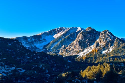 Rocky Mountain under Clear Blue Sky 