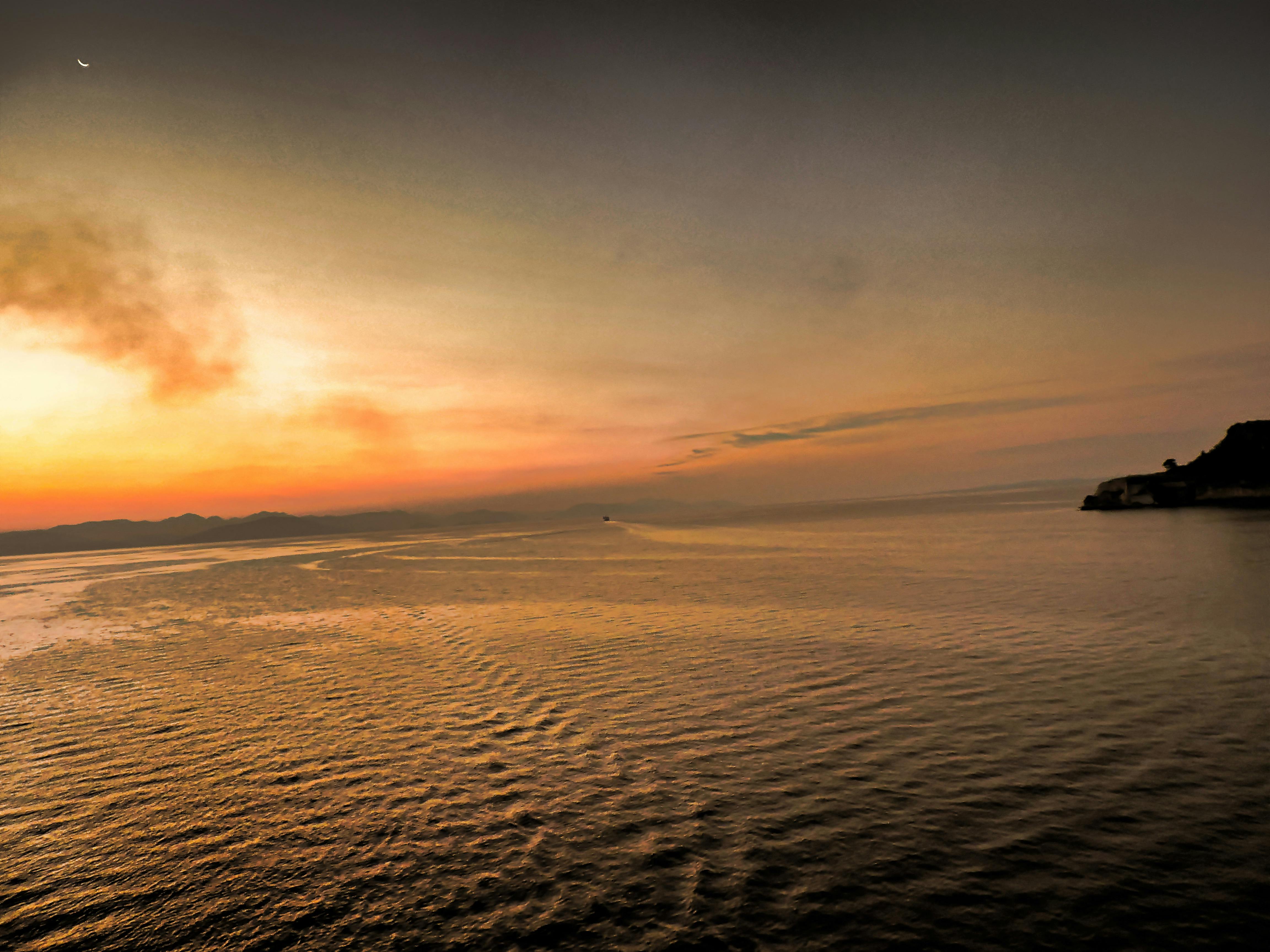 Free stock photo of adriatic sea, evening sun, sea