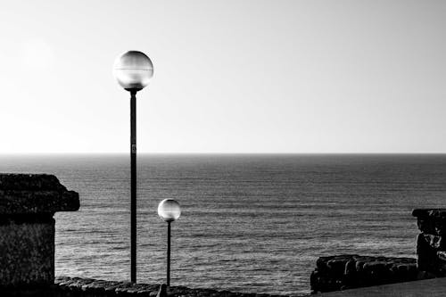 Photos gratuites de échelle des gris, fleuve, mer