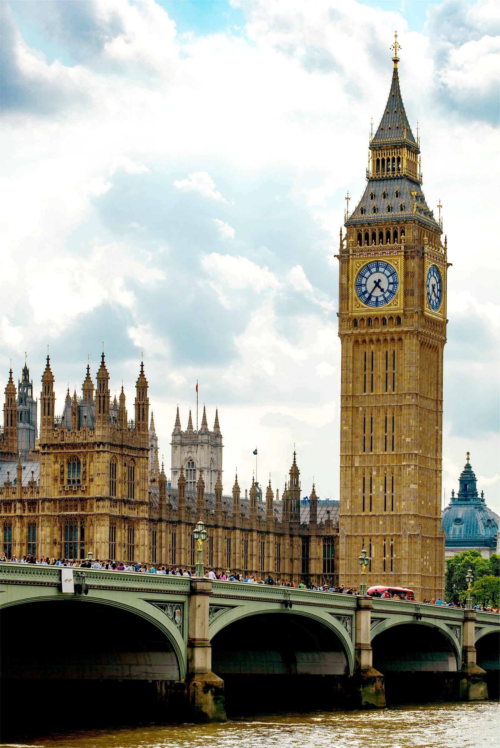 Big Ben and Westminster Bridge in London