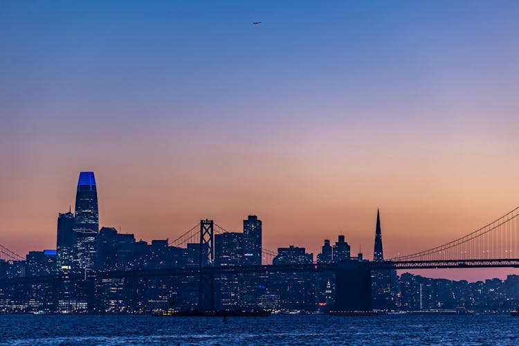 City Skyline During Sunset