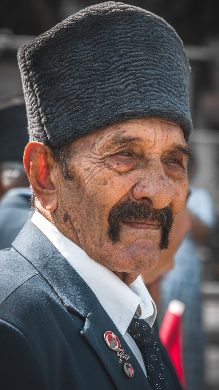 Elegant Elderly Man With Mustache