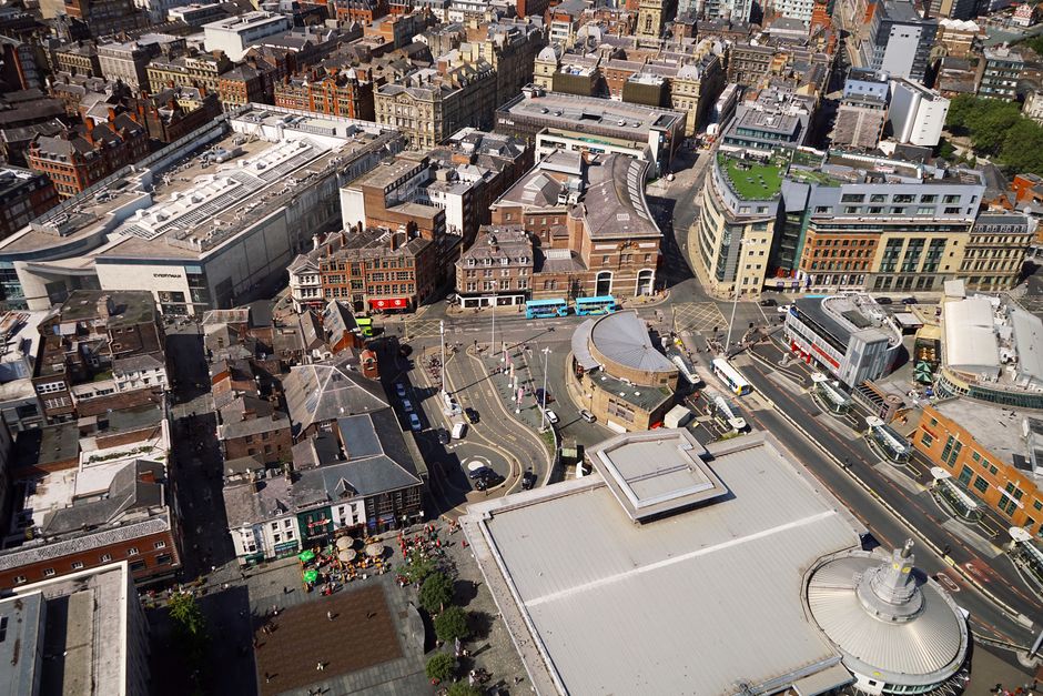 Amazing 35 Minute London Sightseeing Helicopter Tour Review: Soaring Over England's Iconic Capital Review 2026 - Aerial photograph capturing the urban cityscape of Liverpool, England.