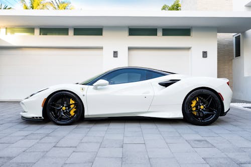 Photo of a White Ferrari Car