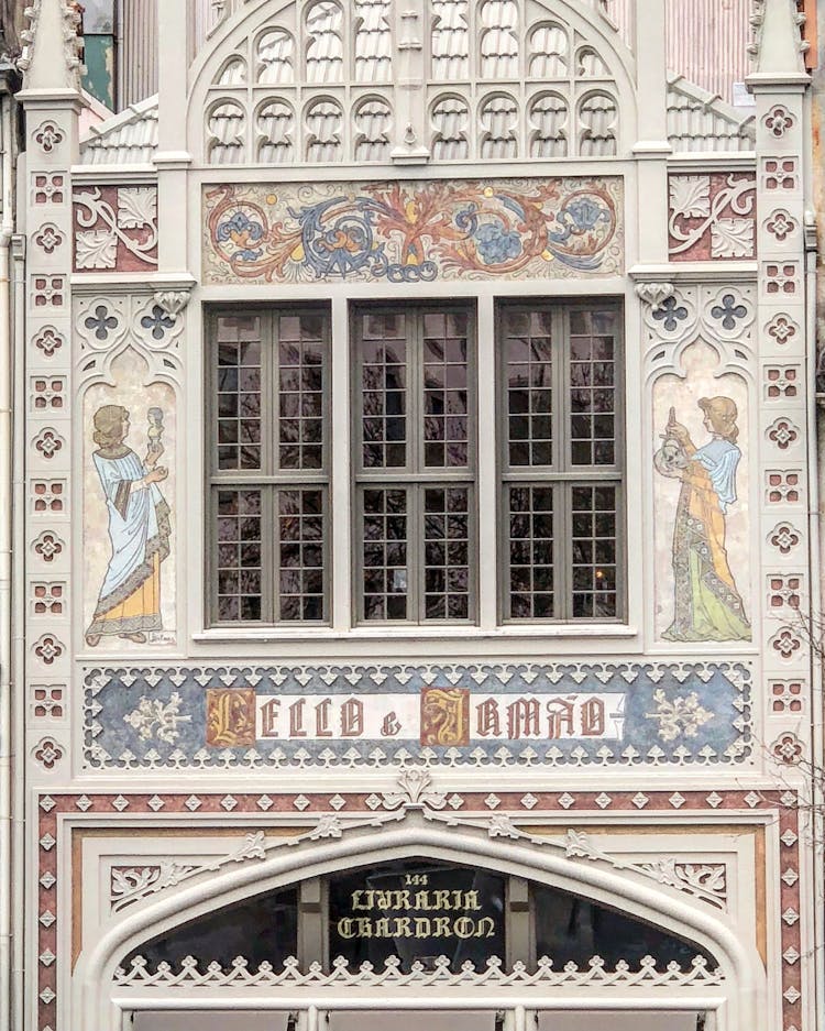 Exterior Of Lello Bookstore In Porto, Portugal