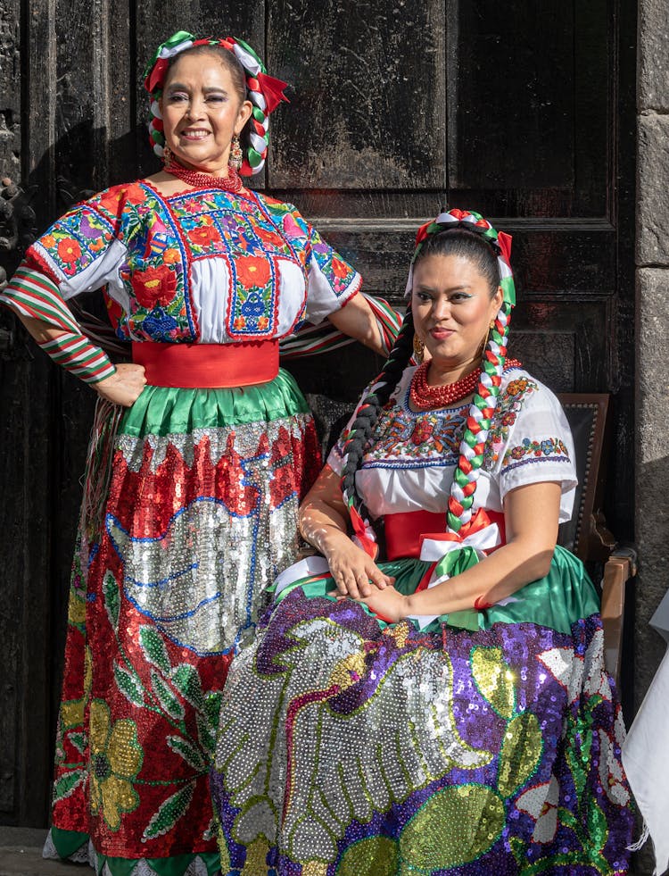 Women Wearing Traditional Dresses