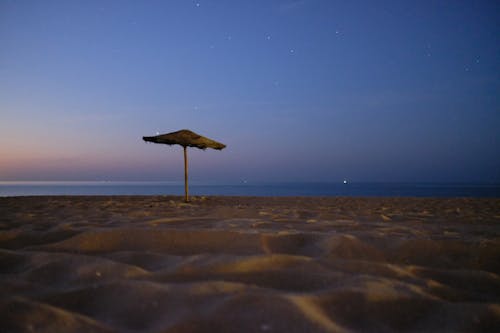 Free stock photo of beach, early morning, parasol