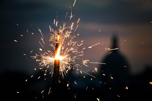 Sparkler in Close Up Photography