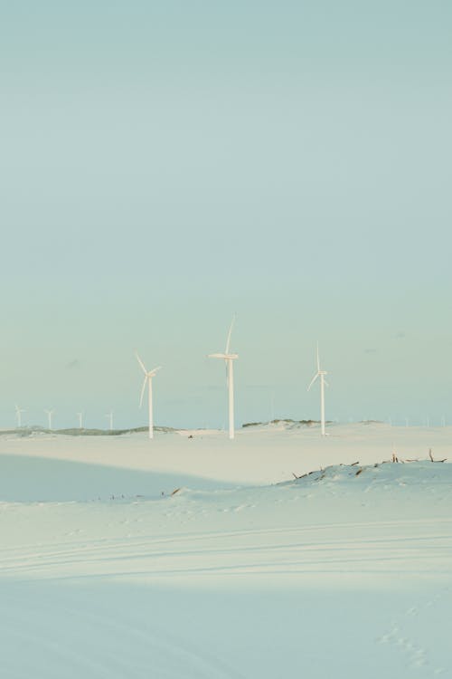 Wind Turbines on Beach