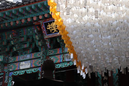Chinese Lanterns Hanging on Ceiling