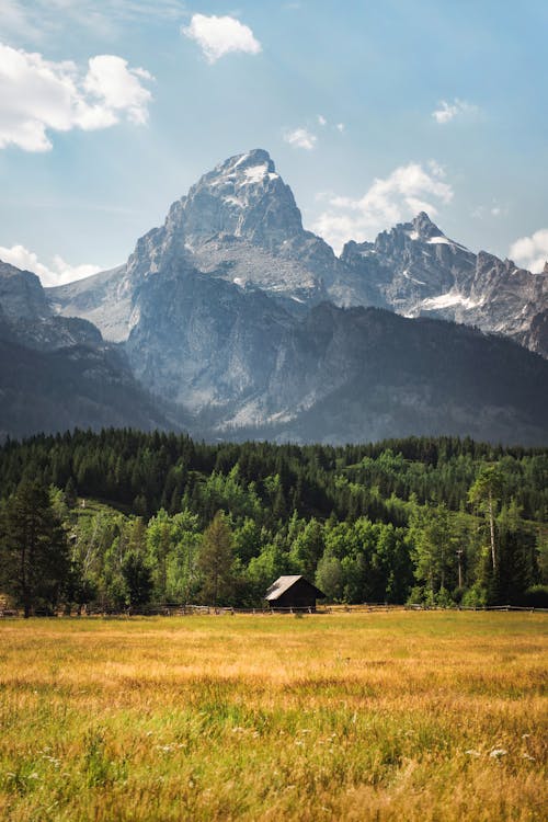 Foto profissional grátis de cabine, cadeia de montanhas, cênico