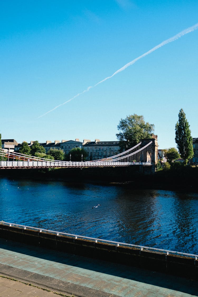 South Portland Street Suspension Bridge In Glasgow, Scotland