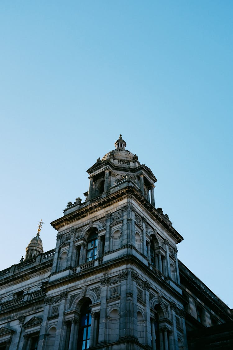 Low Angle Shot Of The Glasgow City Chambers