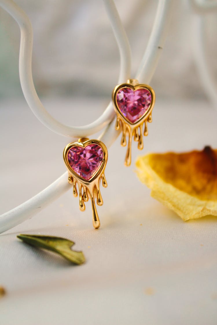 Display Of Heart Shaped Earrings