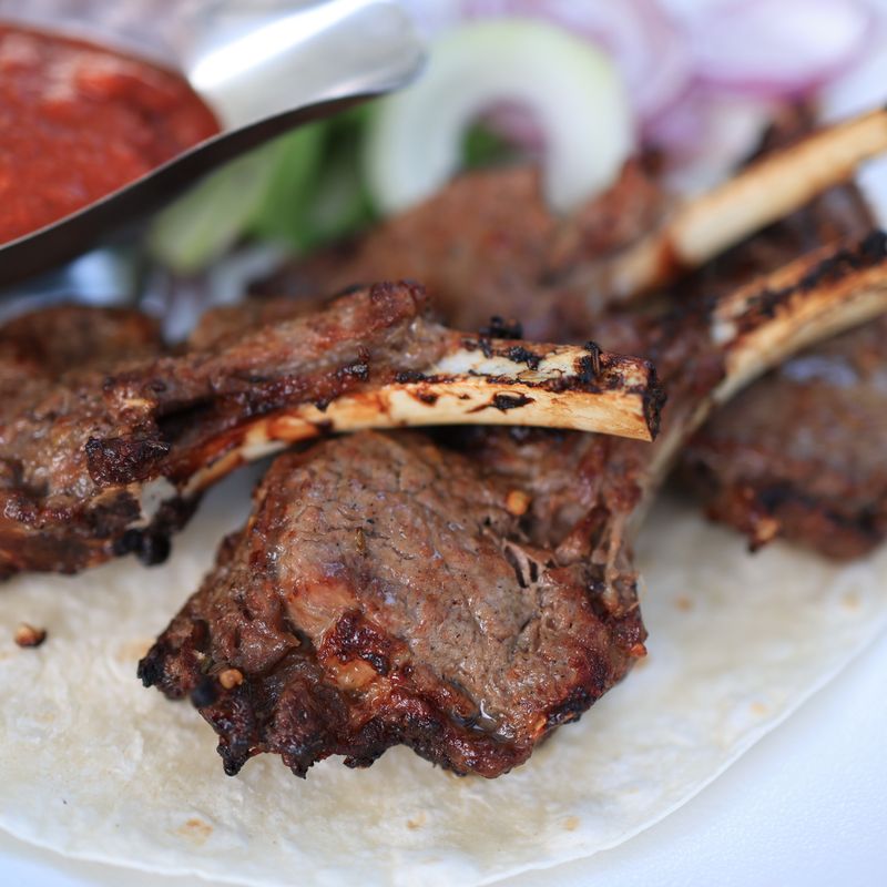 Algerian Merguez Lamb Gyro with Caraway Sauce