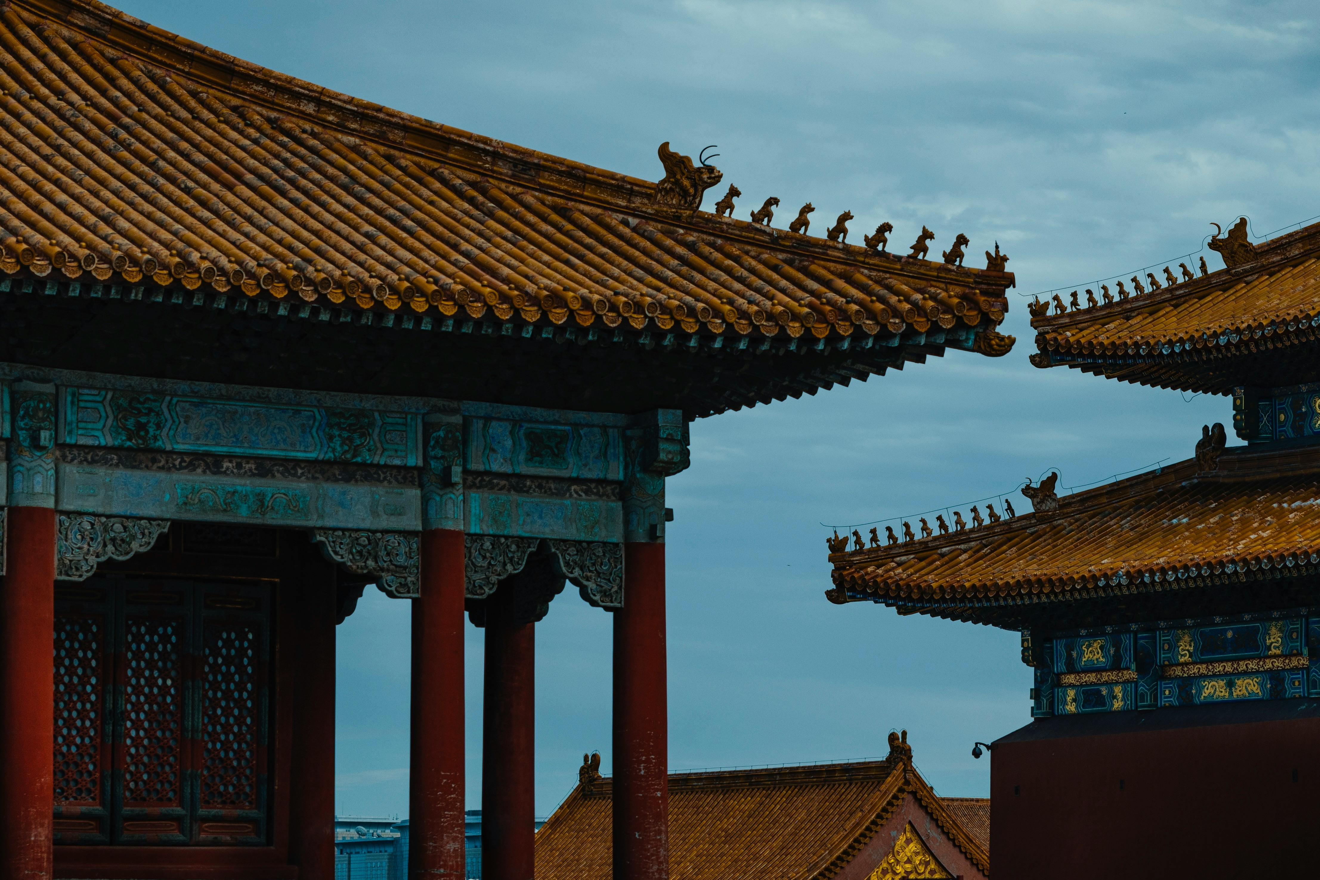 Red And Brown Temple Under Blue Sky · Free Stock Photo