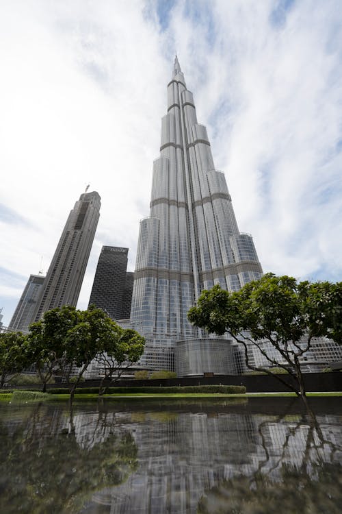 Low Angle Shot of the Burj Khalifa in Dubai, United Arab Emirates