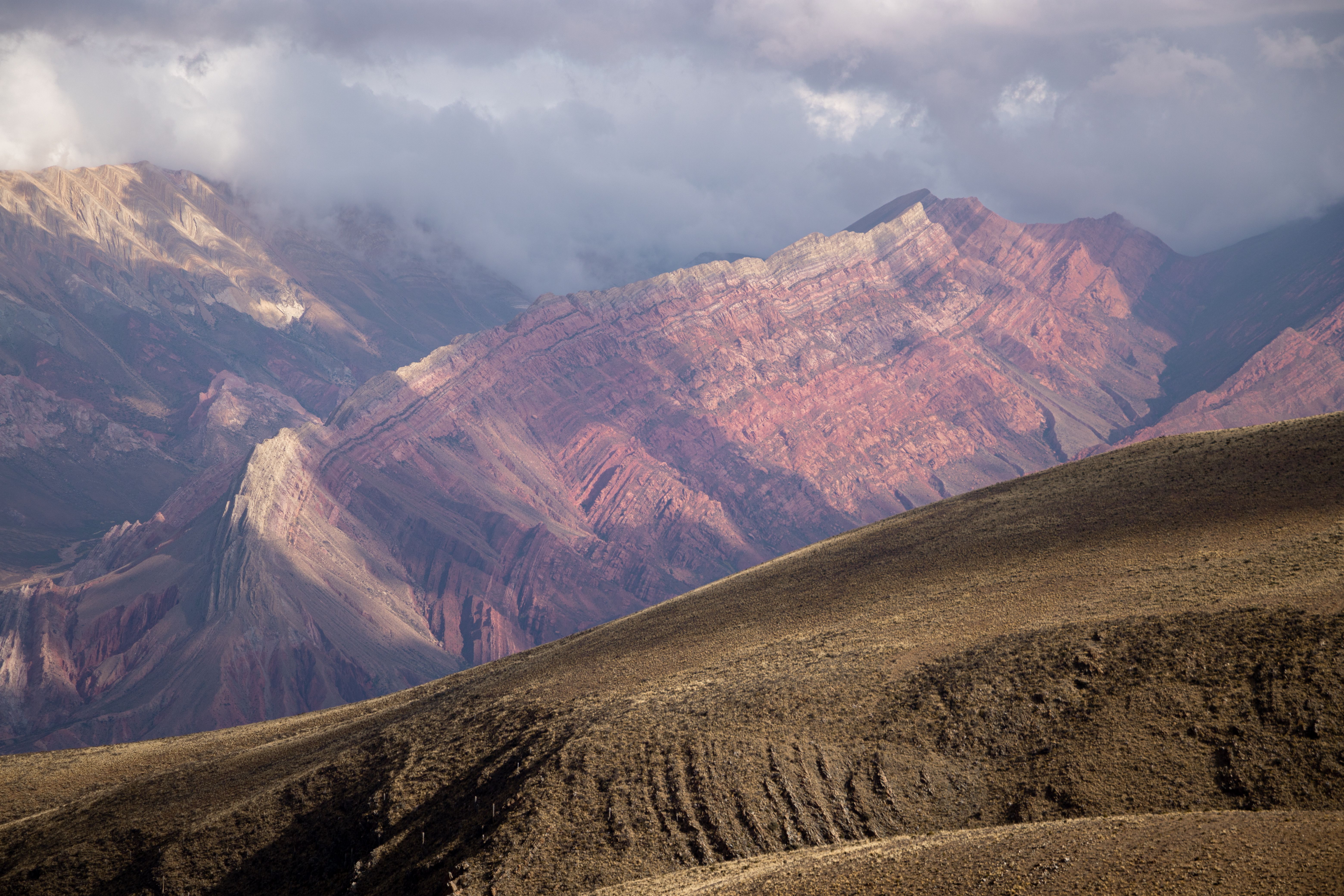 Cloudy Sky above Foggy Mountains · Free Stock Photo