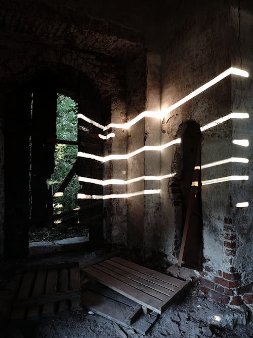 Lines of Sunlight in an Abandoned Building