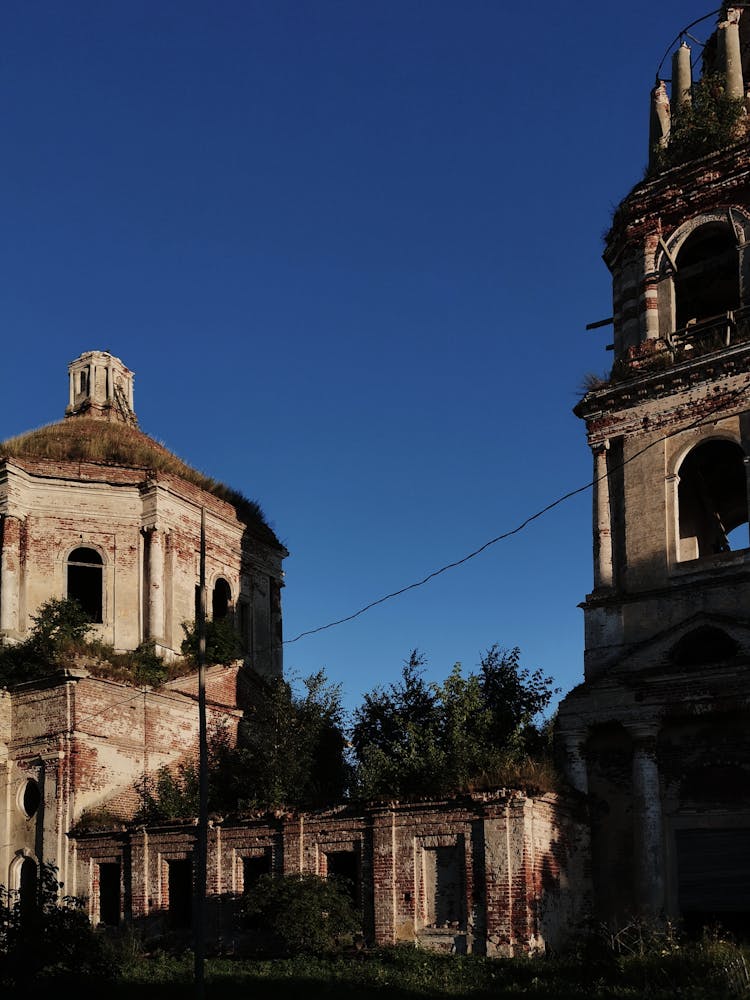 Abandoned Church Wit Broken Windows