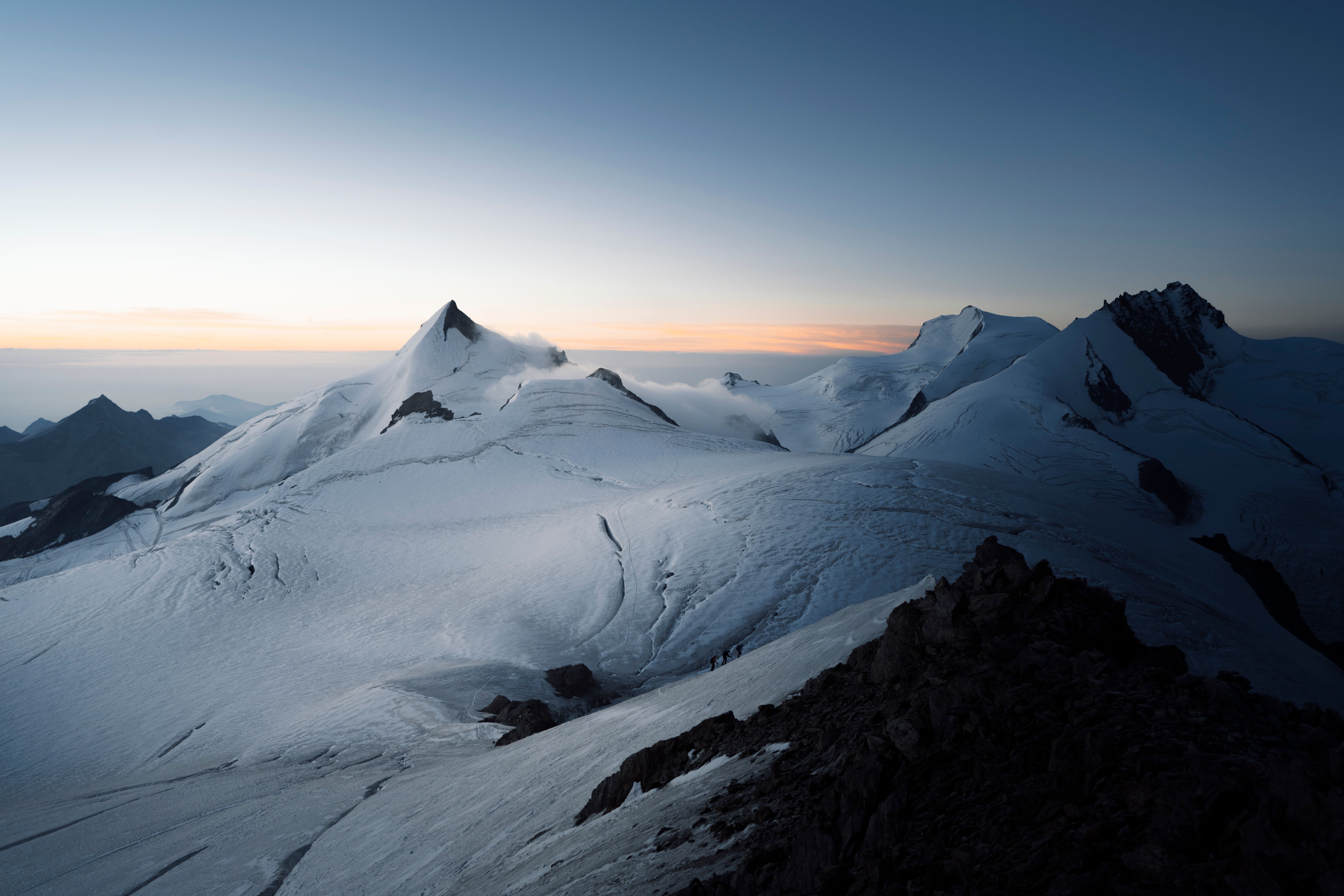 The Snow Covered Alphubel Mountain Peak in Switzerland · Free Stock Photo