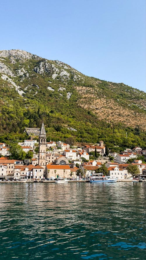Landmark Tower in the Village of Perast in the Bay of Kotor Montenegro