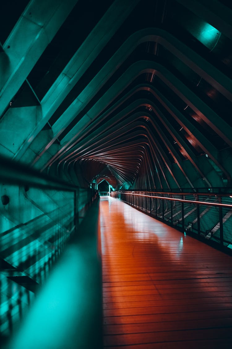 Empty Illuminated Corridor