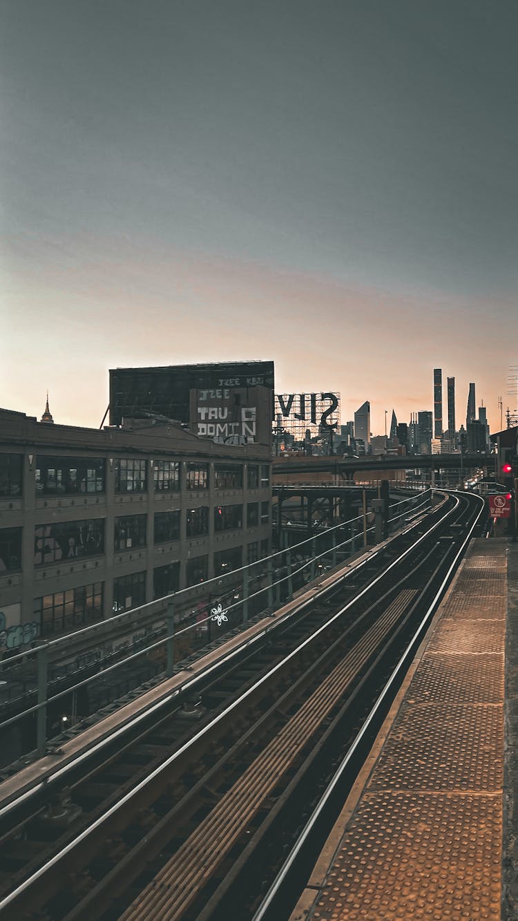 Railway And City Skyline